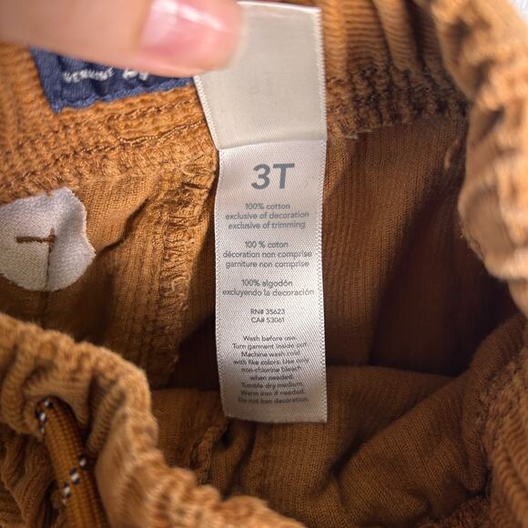 Oshkosh Bgosh Corduroy Pants Boys 3T Brown 100% Cotton Drawstring Fall Staple - Picture 4 of 4